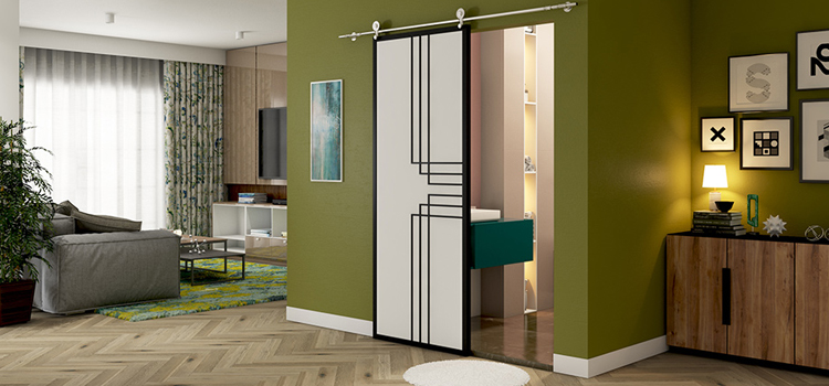 sliding bathroom door installation in Quartz Hill